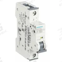 SIEMENS IEC Supplementary Protector: 6 A Amps, 5kA at 230/400V AC, Screw Clamp, 5SY6, 230/400V AC, C (MPN 5SY61067). Key specifications — Brand: SIEMENS; Terminal Connection: Screw Clamp; DC Voltage Rating: Not Rated; Max. AIR Rating: 5kA at 230/400V AC; Series: 5SY6; AC Voltage Rating: 230/400V AC; Curve Type: C.