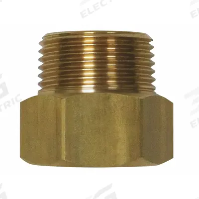 SANI-LAV Hose Adapter: Brass, Brass, 1 1/8 in Overall Lg, 3/4 in Inlet Connection Size - Faucet Sprayer Hose Adapters