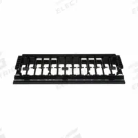 PANDUIT Horizontal Single-Sided Manager: Horizontal, 1 U, Single Side Sides, 6 1/4 in Overall Dp (MPN NMF1). Key specifications — Color: Black; Includes: Covers; Orientation: Horizontal; Brand: PANDUIT; Material: Plastic; Number of Sides: Single Side; Product Type: Single-Sided Manager.