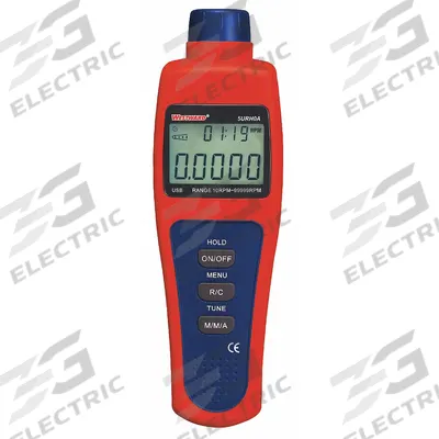WESTWARD Tachometer: +/-0.04% RPM Accuracy, 99,999 RPM Max Non-Contact RPM - Non-Contact Tachometers