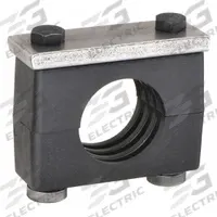 BEHRINGER PIPE SYSTEMS Vibration-Dampening Beta Clamp: Ribbed Bore, Steel Clamp, For 1 Lines (MPN R7H4100-PP)
