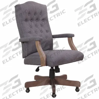 BOSS Office Chair: Gray, Fabric Material, 27 1/2 in Back Ht, 24 in Seat Wd - Fixed-Arm Office Chairs