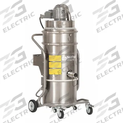 NILFISK Industrial Vacuum: Wet, HEPA Rated, 9 7/8 gal Tank Size, Stainless Steel - Hazardous Location Vacuums