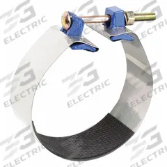 SMITH-BLAIR Repair Clamp: For 2 in Pipe, 3 in Overall Lg, 304 Stainless Steel, Nitrile Rubber Gasket (MPN 24500023803000). Key specifications — Brand: SMITH-BLAIR; Bolt Material: Steel; Maximum Operating Pressure: 150 psi; Maximum Vacuum Pressure: 10 psi; Gasket Material: Nitrile Rubber.
