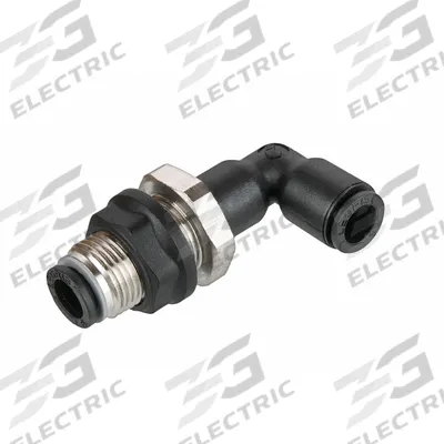 LEGRIS Push-Fit Elbow Fitting: 5/32 in OD x 5/32 in OD Size - Nylon & Nickel-Plated Brass Tube Fittings