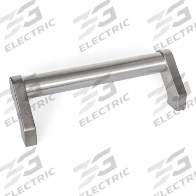 JW WINCO Pull Handle: Threaded Holes, Stainless Steel, Silver, 1.1 in - Load-Rated Angled-Leg Tubular Pull Handles
