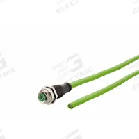 METZ CONNECT M12 Cable: Cat7, M12 Jack Male Straight x Bare Wire, 10 m Lg, PUR, Green, X Coding, X (MPN 142M2X20100). Key specifications — Brand: METZ CONNECT; Cable Jacket Color: Green; End 1 Coding: X; End 2 Coding: X; IP Rating: IPX7; Performance Category: Cat7.