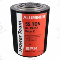POWER TEAM Standard Hydraulic Rams: Single Acting, 55 ton Nominal Capacity, 2 in Nominal Stroke Lg (MPN RA552). Key specifications — attr98927: POWER TEAM.