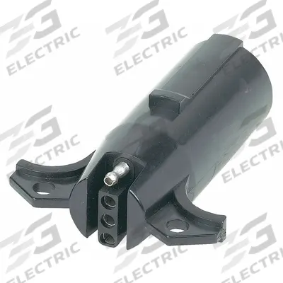 HOPKINS TOWING SOLUTIONS Trailer Adapter: 7-Way Round, 4-Way Flat, Plastic, 2 1/4 in Overall Lg (MPN 47405) - Fleet and Vehicle Maintenance