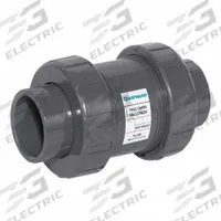 HAYWARD Ball Check Valve: Ball, Inline Valve Body, Polypropylene, 1 1/2 in Pipe Size, 20°F to 250°F (MPN TC30150SE). Key specifications — attr1056976: HAYWARD.