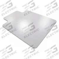 FLOORTEX Chair Mat: Traditional Lip, 0.085 in Thick, 53 in Overall Lg, 48 in Overall Wd, Clear (MPN FR1113423LR). Key specifications — Brand: FLOORTEX; Material: Polycarbonate.