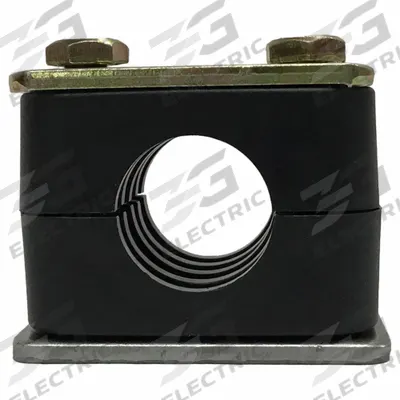 ZSI Vibration-Damping Pipe Clamp: Ribbed Bore, Steel Clamp, Polypropylene Cushion - Vibration-Dampening Textured Core Beta Clamps