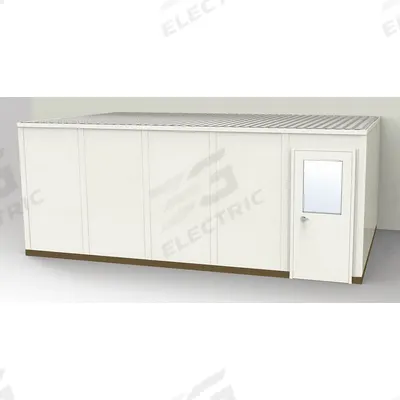 PORTA-FAB Modular In-Plant Office: 20 ft x 12 ft x 8 ft, 3 Walls, Steel-Covered Drywall - 3-Wall Unassembled In-Plant Offices
