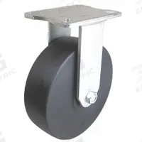 APPROVED VENDOR Plate Caster: Corrosion-Resistant, Rigid, Nylon, 10 in Wheel Dia, 3 in Wheel Wd (MPN P27R-NMB100K-16). Key specifications — Wheel/Tread Color: Black; Brand: APPROVED VENDOR; Roll Up: Rigid.