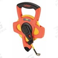 CRESCENT LUFKIN Long Tape Measure: Manual, FE150, SAE, 150 ft, 1/8 in, Plastic with Grip, Inch, Open. Key specifications — attr939846: FE150; attr939849: Fiberglass; attr939859: Nonmagnetic Single Hook; attr939850: Single-Sided; attr939855: 1/8 in; attr944023: Hook End; attr940484: CRESCENT LUFKIN; attr985224: Plastic with Grip.