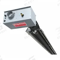 DAYTON Gas Infrared Tube Heater: Propane, 200,000 BtuH Heating Capacity Input, 50 ft Radiant Tube Lg (MPN 7AR85). Key specifications — Brand: DAYTON; Fuel Type: Propane; Clearance to Combustibles 0 Deg. - Top x Below x Sides: 6 in x 94 in x 41 in x 41 in; Clearance to Combustibles 45 Deg. - Top x Below x Sides: 10 in x 94 in x 63 in x 8 in; Floor Coverage @ Minimum Mounting Height: 36 ft x 50 ft; For Use Outdoors: Indoor Only.