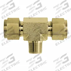 BRENNAN INDUSTRIES Compression Tee Fitting: 1/2 in OD x 1/2 in OD x 3/8 in Pipe Size, Brass (MPN N2601-08-08-06-B). Key specifications — Compatible Fitting Brands: Let-Lok; Brand: BRENNAN INDUSTRIES; Series: N2601.