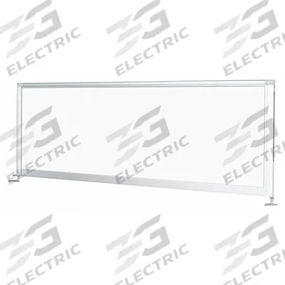BEST-RITE Divider Panel: 17 in Overall Ht, 48 in Overall Wd, 1 in Overall Dp, White - Desktop Privacy Panels