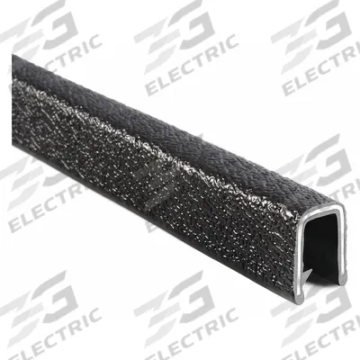 TRIM LOK Trim Seal: Single Gripping Finger, 25 ft Overall Lg, PVC Outer - Edge Trim & Edge Guard with Metal Core