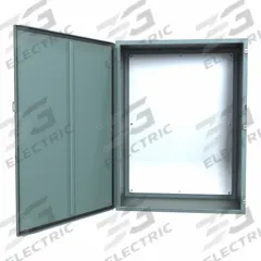 HAMMOND Electrical Enclosure: Steel, 48 in x 36 in x 20 in, NEMA 12/13, w/Panel, Solid Cover, Hinged (MPN 1418S20). Key specifications — Brand: HAMMOND; Closure Method: Clamps; Knockouts: Not Included.