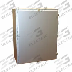 HAMMOND Electrical Enclosure: Aluminum, 30 in x 24 in x 12 in, NEMA 12/13/4/4X, w/Panel, Solid Cover (MPN 1418N4ALK12). Key specifications — Closure Method: Clamps; Brand: HAMMOND; Knockouts: Not Included.
