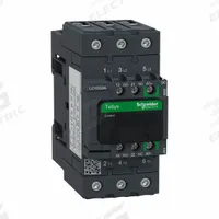 SCHNEIDER IEC Magnetic Contactor: Non-Reversing, 3 Poles, 3NO Contacts, 50 A, 24V DC Coil (MPN LC1D50ABBE). Key specifications — Brand: SCHNEIDER; Integrated Surge Suppression: No.