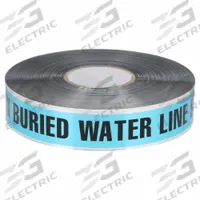 APPROVED VENDOR Underground Marking Tape: 1,000 ft Tape Lg, Blue, Aluminum (MPN 91603). Key specifications — Message: Caution Buried Water Line Below; Material: Aluminum.