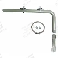 DAYTON Mounting Bracket: Mounting Bracket, 32 in Lg, 2 3/4 in Wd, Steel (MPN 1ZCP8). Key specifications — Includes: Secondary Safety Support Cable; Material: Steel; Manufacturer Part Number: 1ZCP8; Brand: DAYTON; Color: Gray.
