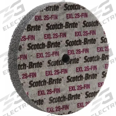 SCOTCH-BRITE Unitized Wheel: 6 in Dia x 1 in W, 1/2 in Arbor Hole, Silicon Carbide, Fine - Final Finishing Wheels for Stainless Steel & Nickel Alloys