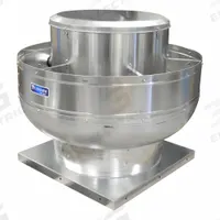 Upblast Exhaust Fan: Belt Drive, Includes Drive Pack, 24 1/2 in Wheel, 6,311 cfm, ODP, 2 hp, 575V AC (MPN ALX245UB30200P). Key specifications — Brand: CANARM; Base Shape: Square; Assembly: Assembled; Motor Enclosure: Open Dripproof; Nameplate Voltage: 575V AC; Mounting Location: Wall; For High-Static Pressure Applications: No; High-Efficiency Motor: No.