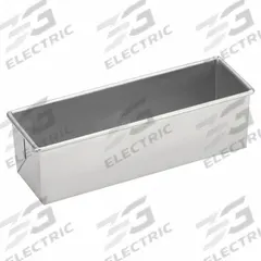 CHICAGO METALLIC Pullman Bread Pan: Aluminized Steel, 1 Slots, 4 5/8 in Overall Wd, 4 in Overall Dp (MPN 44650). Key specifications — Pan Style: Pullman Bread Pan; Brand: CHICAGO METALLIC; Color: Silver; Material: Aluminized Steel; NSF Certified: No; Number of Slots: 1.
