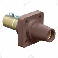 Single Pole Receptacle: Brown, Straight Taper Nose Mating, Double Set Screw Termination, 400 A (MPN 16R22-UH). Key specifications — Series: 16; Receptacle Gender: Female; Brand: LEVITON.