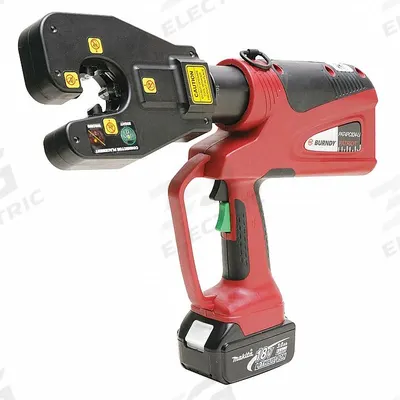 BURNDY Cordless Crimping Tool: 18 V, Dieless Head, 1,000 kcmil Max Copper, C-Head Head - Burndy Crimpers