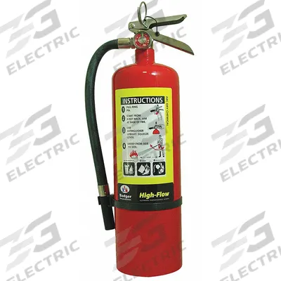 BADGER Fire Extinguisher: 10 lb Extinguisher Capacity, 1A:20B:C - Class ABC Fire Extinguishers