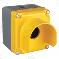 SCHNEIDER ELECTRIC Push Button Enclosure: 30mm, 1 Holes, Aluminum, NEMA 1/12/13/3/4/6 (MPN 9001KYG1Y). Key specifications — attr211299: SCHNEIDER; attr1043605: Oil-Tight and Dust-Tight.