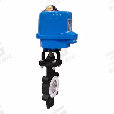 BONOMI Electrically Actuated Butterfly Valve: Carbon Steel, 24V AC/DC, 2 in Pipe Size - Carbon Steel High-Performance Electric Butterfly Valves