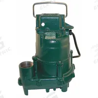 ZOELLER Effluent Pump: 1/2 hp, 115V AC, Single Phase, 61 gpm Flow Rate @ 10' of Head, Cast Iron, NPT (MPN 152-0002). Key specifications — Impeller Material: Thermoplastic; Rated Voltage: 115V AC; Brand: ZOELLER; Switch: Not Included.
