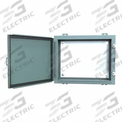 HAMMOND Electrical Enclosure: Steel, 16 in x 20 in x 6 in, NEMA 12/13, w/Panel, Solid Cover, Hinged (MPN 1418CR6). Key specifications — Brand: HAMMOND; Closure Method: Clamps; Knockouts: Not Included.