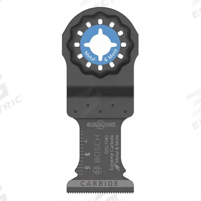 BOSCH Oscillating Tool Blade: 1 1/4 in Blade Wd, 4 in Overall Lg, Plunge Cutting - Starlock Mounted Blades