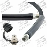 Hydraulic Hose Assembly: 3/8 in ID, NPTF, 10 ft Lg, Black, 3/8 in x 3/8 in Fitting Size, Rubber (MPN CS3838CM). Key specifications — Hose Color: Black; Hose Tube Material: Rubber; Fitting Type: NPTF; Manufacturer Part Number: CS3838CM; Brand: BVA HYDRAULICS.