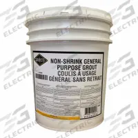 SAKRETE Grout: Non-Shrink Gen Purpose, 50 lb Container Size, Pail, 3 day Full Cure Time, Grout (MPN 120025). Key specifications — attr644204: Non-Shrink General Purpose; attr644182: SAKRETE.