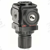 ARO Regulator: Aluminum, 1/8 in NPT, 45 scfm, 0 psi to 140 psi, 250 psi Max Op Pressure, Knob (MPN R37111-600). Key specifications — attr111664: Yes; attr111400: 1000; attr111627: ARO.