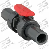 SPEARS Manual Two-Way Ball Valve: 1/2 in, PVC, Straight, Socket x Socket, Std Port Ball Port, Tee (MPN 3622R-005). Key specifications — attr1008170: SPEARS; attr1017899: Tee.