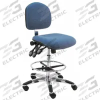 BENCHPRO Drafting Chair: Lincoln, Blue, Fabric Material, Armless Arm, 19 in Seat Wd, 17 in Seat Dp (MPN LAT-FB-TLC-WW-BLUE). Key specifications — Brand: BENCHPRO; Tilting Back: Yes; Frame Material: Aluminum; Frame Color: Chrome; Series: Lincoln.