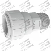 JOHN GUEST Push-Fit Adapter Fitting: 1 in OD x 3/4 in Pipe Size, Push-to-Connect x MNPT, Plastic (MPN PSEI013626). Key specifications — Brand: JOHN GUEST.