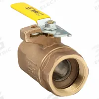 APOLLO Manual Two-Way Ball Valve: 2 in, Bronze, Straight, FNPT x FNPT, 600 psi Max. Pressure (CWP) (MPN 75-108-41). Key specifications — Brand: APOLLO; Handle: Locking Lever.