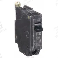 GE Miniature Circuit Breaker: THQB, 35 A, 120/240V AC, Single Phase, 10kA at 120/240V AC, Std (MPN THQB1135). Key specifications — attr195972: 35 A; attr195973: 120/240V AC; attr195974: Single; attr195975: 10kA at 120/240V AC; attr195976: Load Centers.