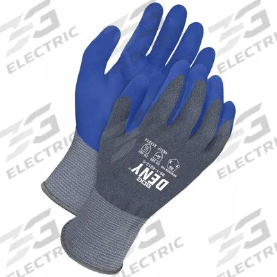 BDG Knit Gloves: S ( 7 ), ANSI Cut Level A6, Palm, Dipped, Foam Nitrile, HPPE ( 13 ga ) - Heavy-Duty Cut-Resistant Gloves with Nitrile Coating & Impact Protection