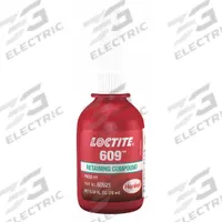 LOCTITE Retaining Compound: 609, 0.3 fl oz, Bottle, Green, For Close-Fitting Parts (MPN 135511). Key specifications — Color: Green.