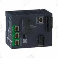 SCHNEIDER ELECTRIC Logic Controller: Transistor Out (MPN TM262L10MESE8T). Key specifications — Manufacturer Part Number: TM262L10MESE8T; Power Required: 24V DC; Product Type: Logic Controller; Series: Modicon M262; Number and Type of Outputs: Transistor; Mounting Style: Panel.